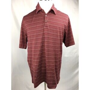 Nike Fit Dry Tiger Woods LARGE Men’s Red Polo Golf Shirt Top Short Sleeves